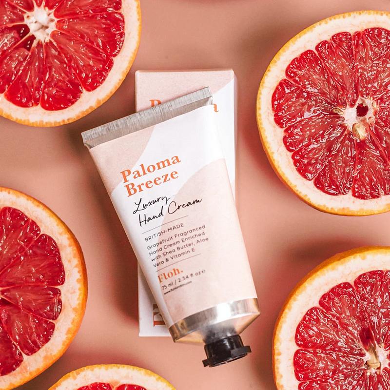 Floh Paloma Breeze Luxury Hand Cream HC90FH with grapefruit slices