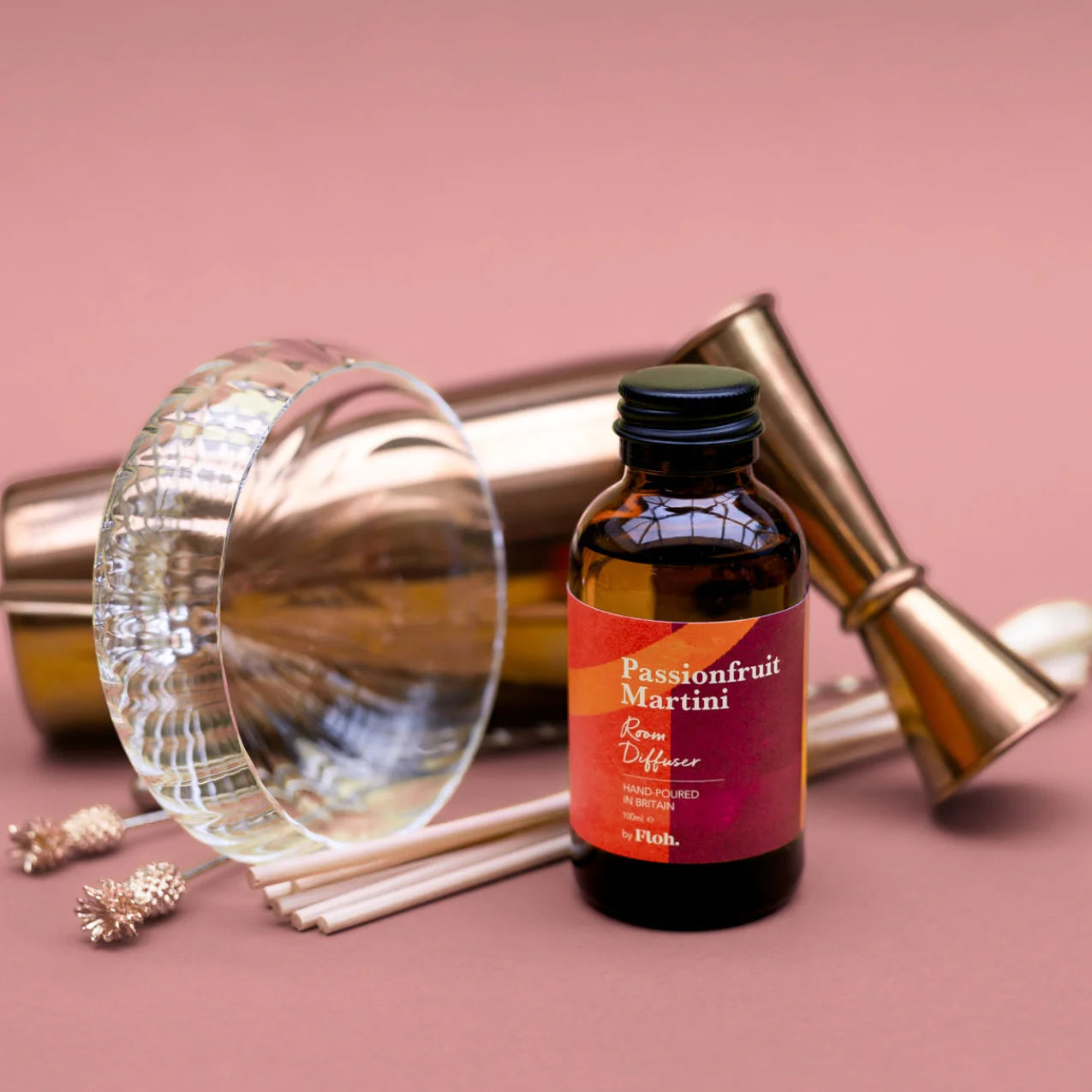 Floh Passionfruit Martini Apothecary Reed Diffuser AD91FH with cocktail kit
