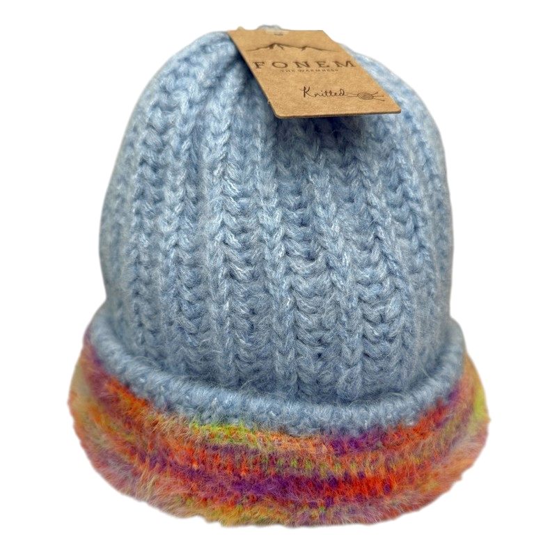 Fonem Arina Knitted Beanie Blue front
