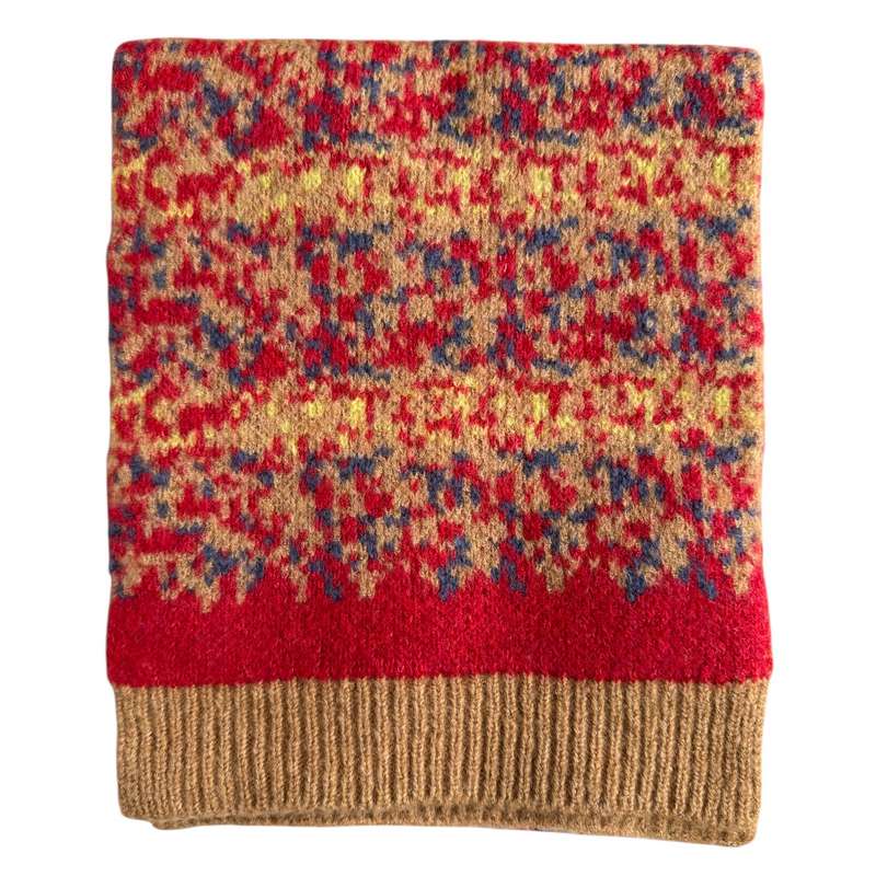 Fonem Match Knitted Scarf Camel folded