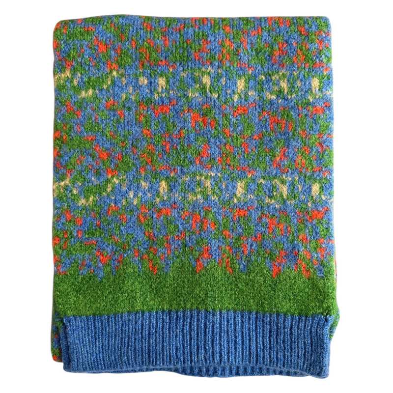 Fonem Match Knitted Scarf Sax Blue folded