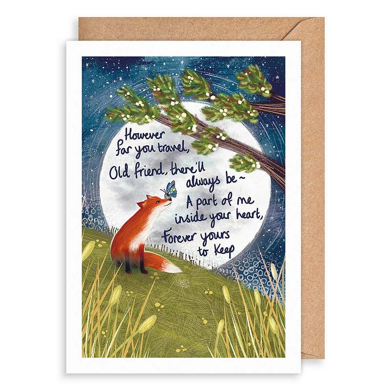 Forever Yours Fox and Butterfly Card FX09 front