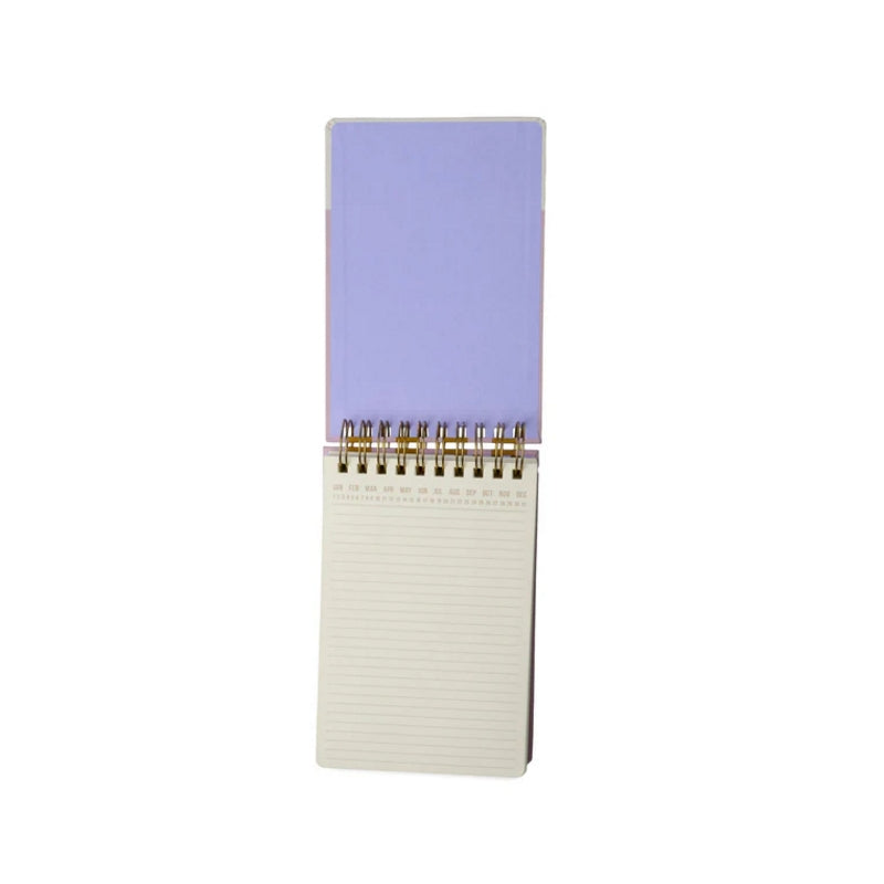 Gentlemen's Hardware Chunky Wirebound Notepad Lilac & Ochre Stripes 4 x 6 ST46-1002EU inside
