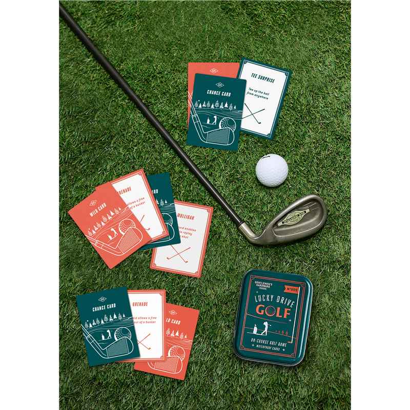 Gentlemen's Hardware Lucky Drive Golf Card Game In A Tin GEN909 lifestyle