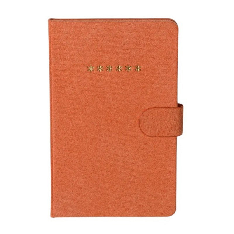 Gentlemen's Hardware Mini Password Journal Asterisks Orange PWJ-10022EU front