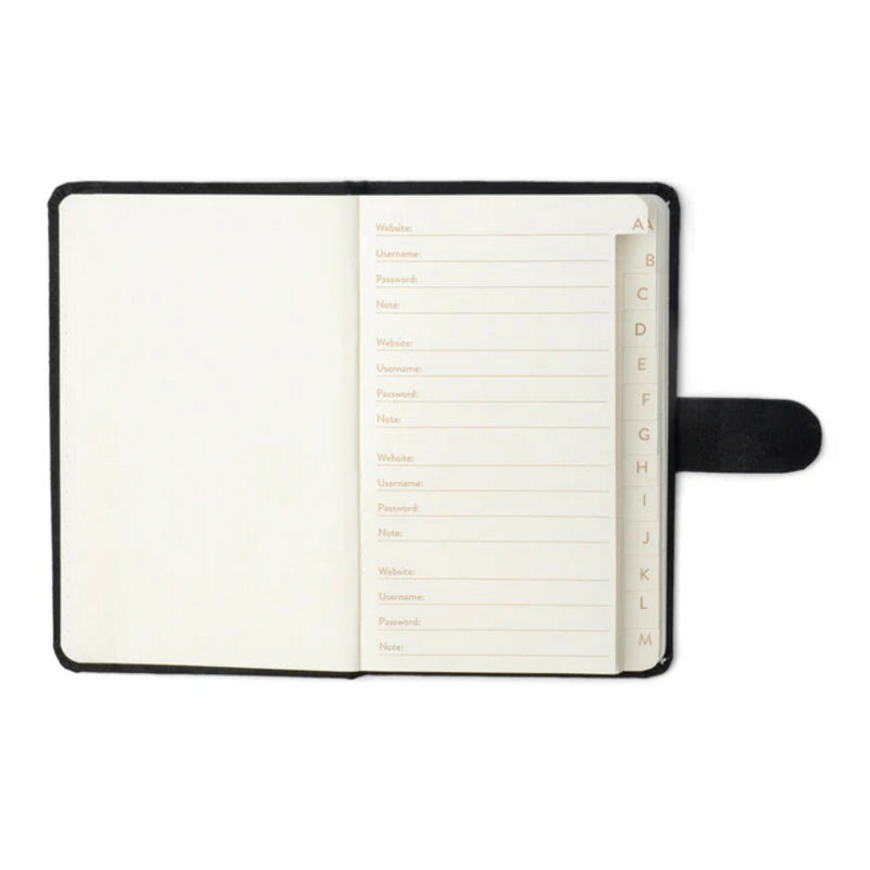 Mini Password Journal Shh Black