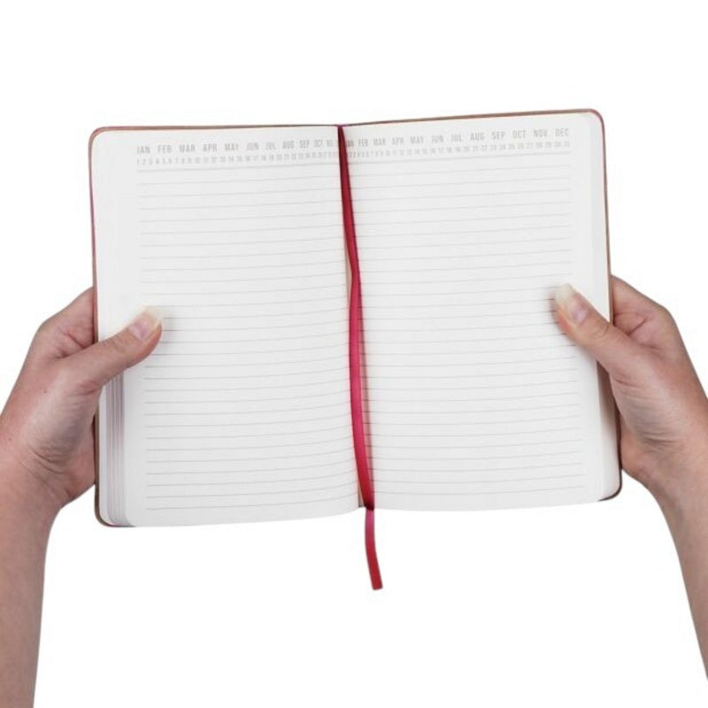 Gentlemen's Hardware Vegan Leather Pocket Journal Pink & Chili PJ-1000EU open