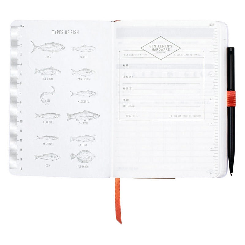 Gentlemen's Hardware Waterproof Fishing Notebook GEN877 inside 2