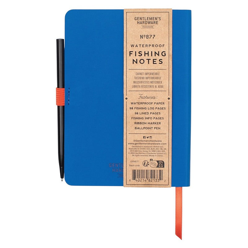 Gentlemen's Hardware Waterproof Fishing Notebook GEN877 rear