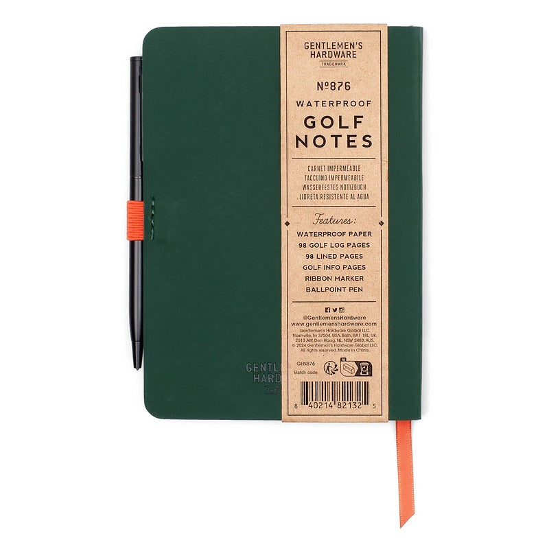 Gentlemen's Hardware Waterproof Golf Notebook GEN876 rear