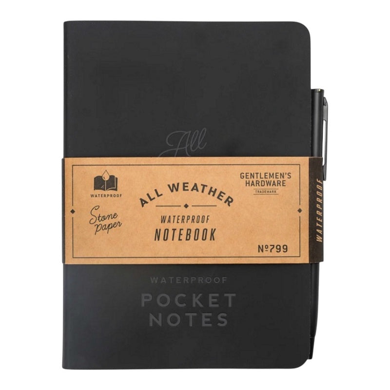 Gentlemen's Hardware Waterproof Notebook & Pen GEN799 front