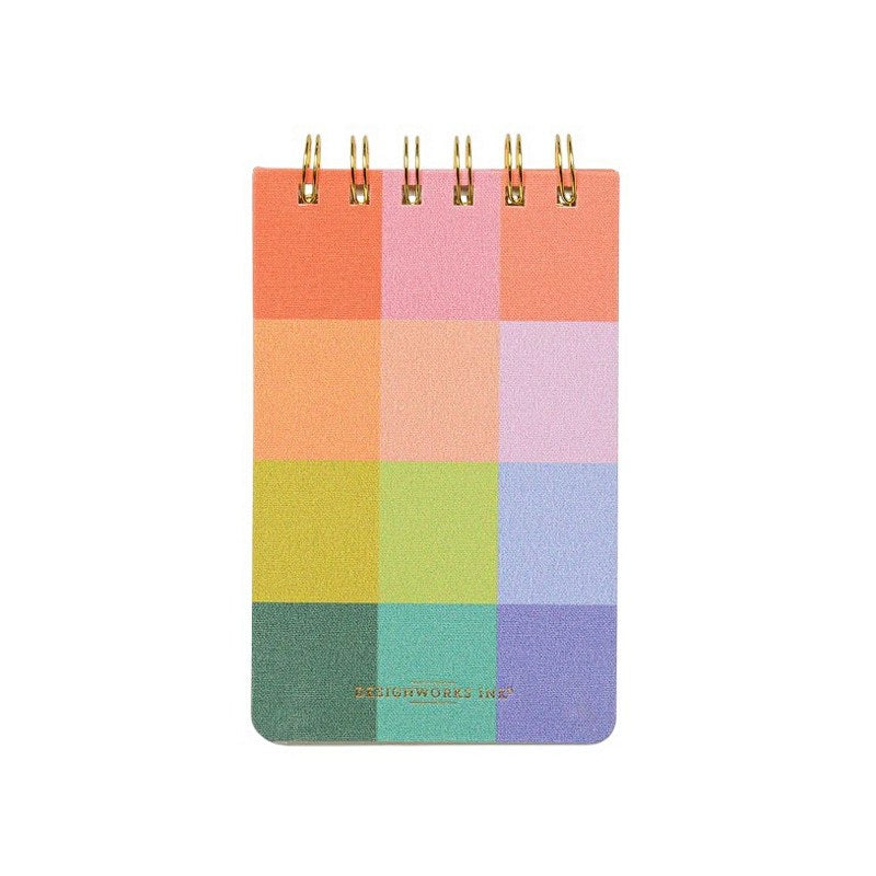 Gentlemen's Hardware Wirebound Notepad Rainbow Check PPS56-2030EU back