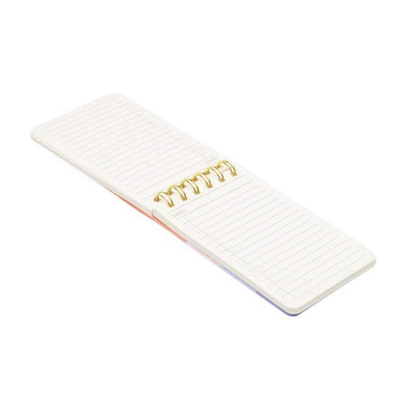 Gentlemen's Hardware Wirebound Notepad Rainbow Check PPS56-2030EU open