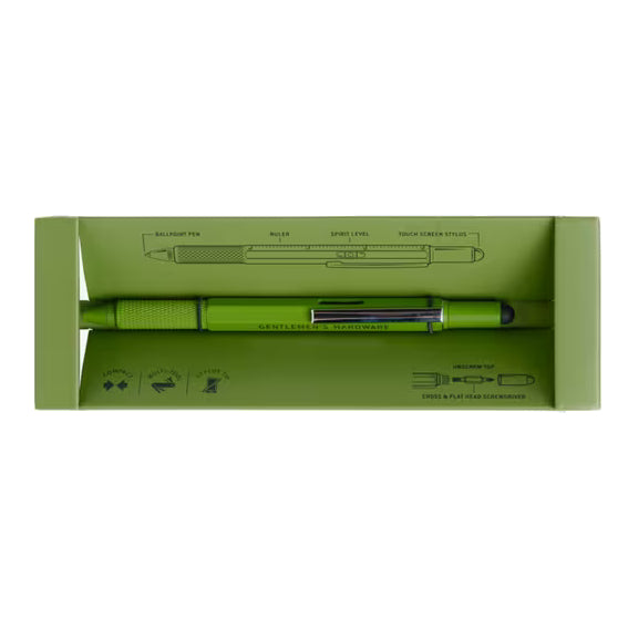 Gentlemen's Hardware Tooling Pen Olive GEN841 box open
