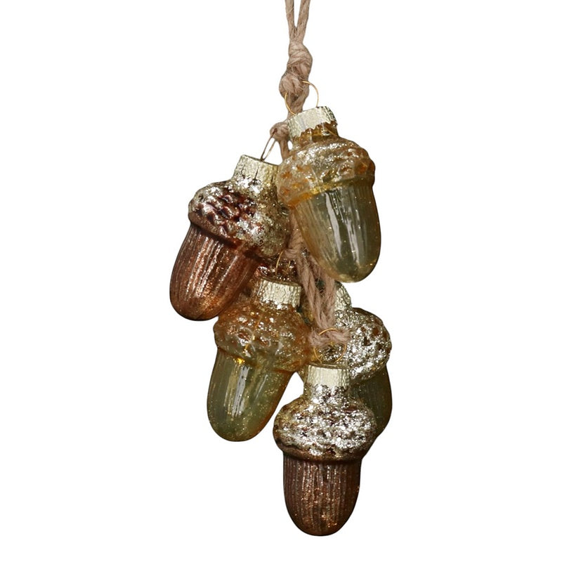 Gisela Graham Acorn Glass Cluster Decoration 01557 main