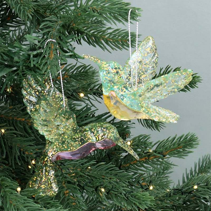 Gisela Graham Acrylic Hummingbird Hanging Decoration 11146 on tree selection