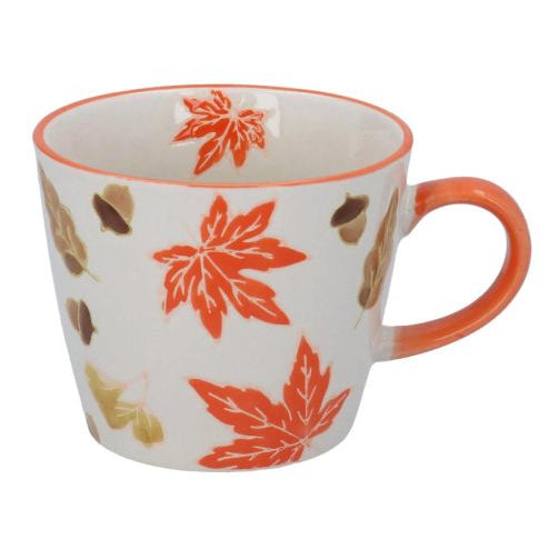 Gisela Graham Autumn Leaves Stoneware Mug 31751 front