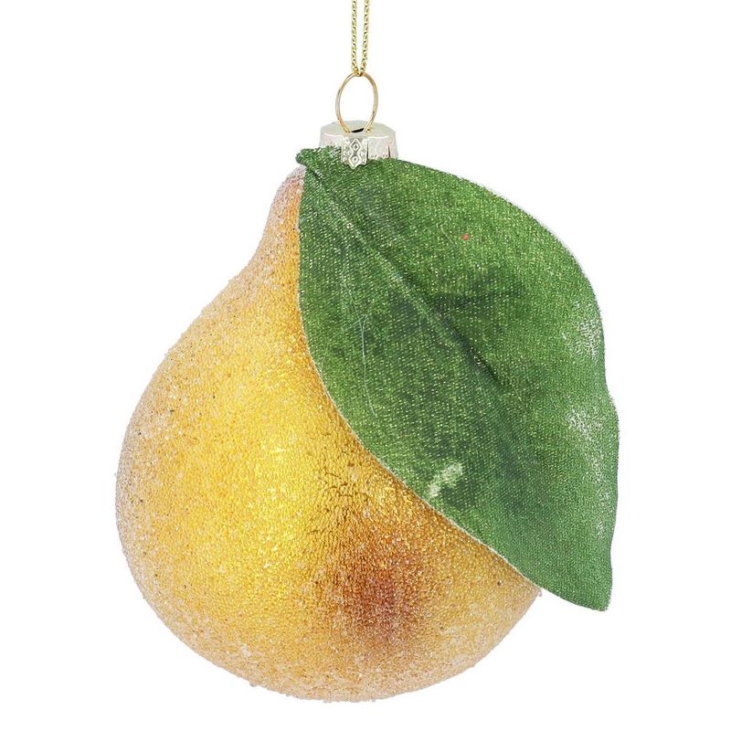 Gisela Graham Beaded Glass Pear Decoration 01021 main