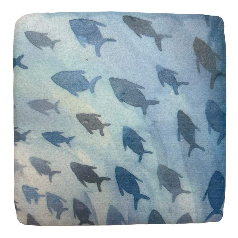 Gisela Graham Blue Fish Vortex Resin Coaster 33315 style 2