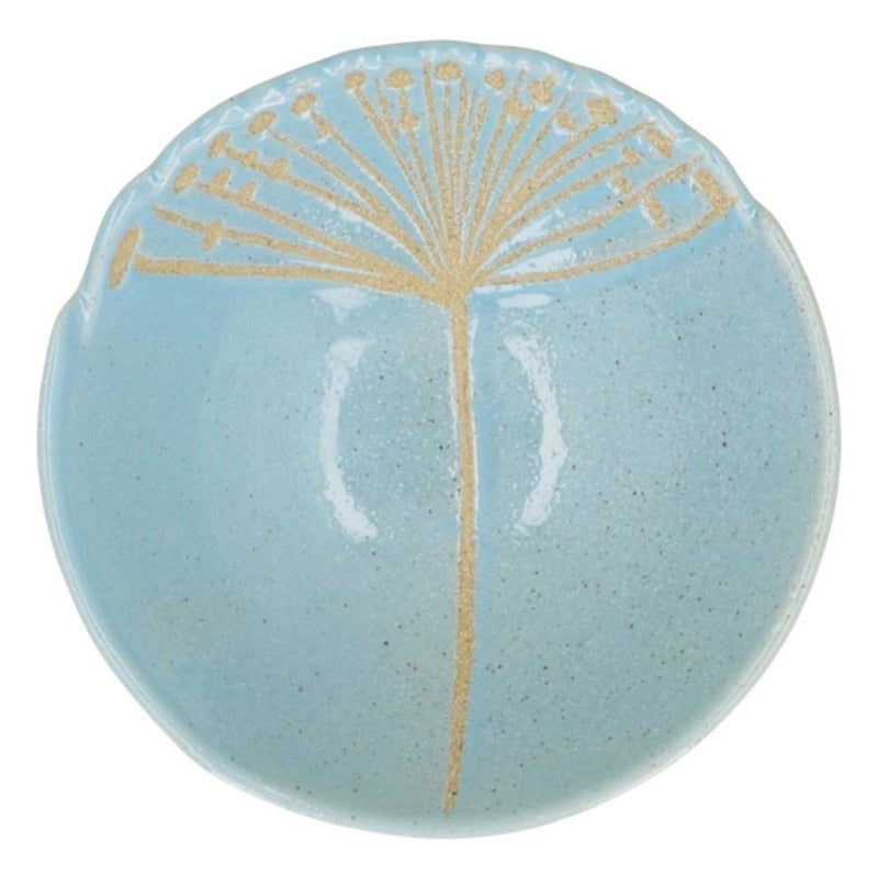 Gisela Graham Blue Stoneware Seed Head Bowl Small 30748 main