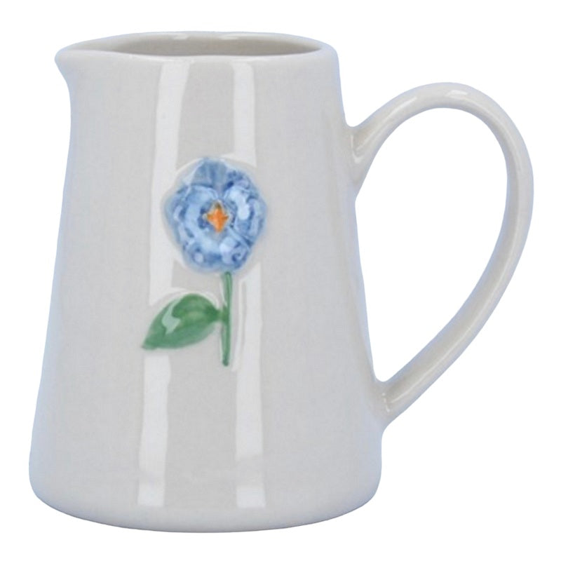 Gisela Graham Blue Viola Stoneware Mini Jug 81348 main