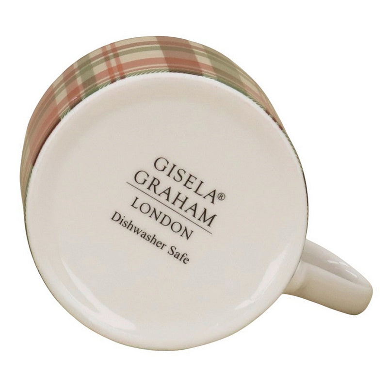 Gisela Graham Bone China Mug Woodland Plaid Boxed 38533 base