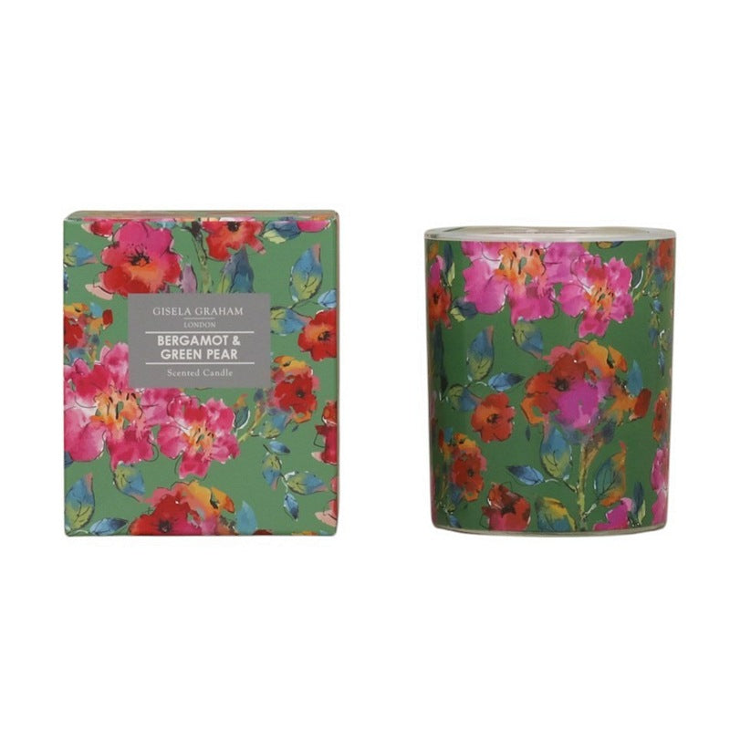Gisela Graham Bright Hibiscus Scented Boxed Candle 51844 front