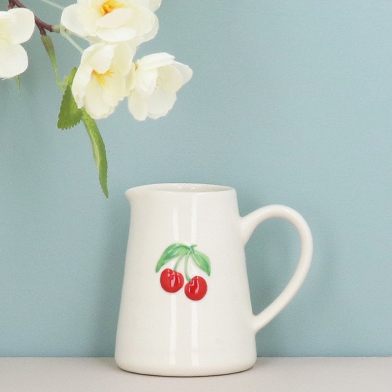 Gisela Graham Cherries Stoneware Mini Jug 80034 lifestyle