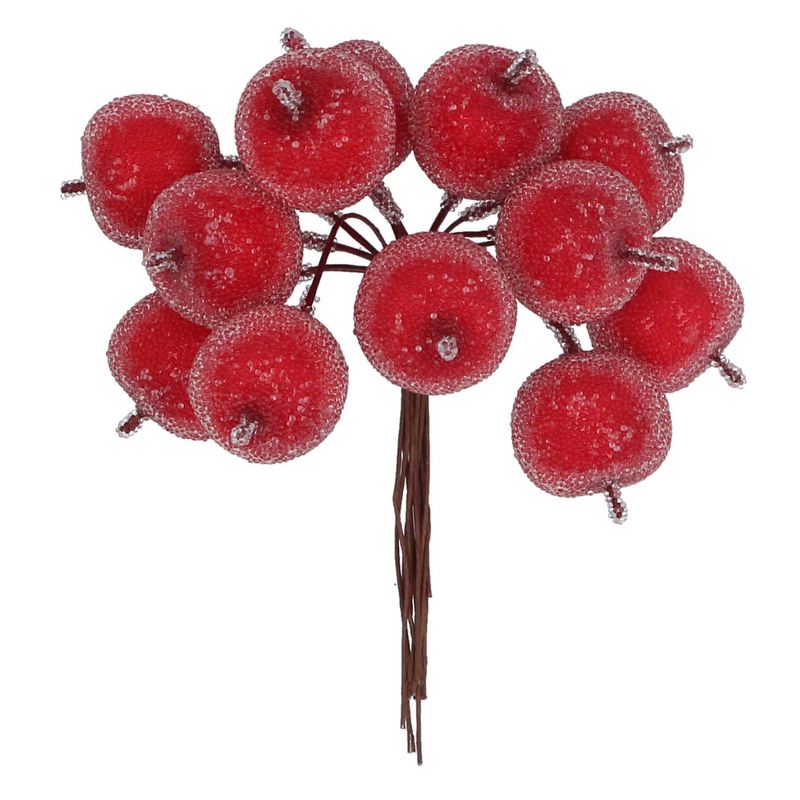 Gisela Graham Frosted Red Mini Apple Bunch main