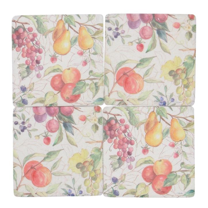 Gisela Graham Fruits Resin Coaster 30192 selection