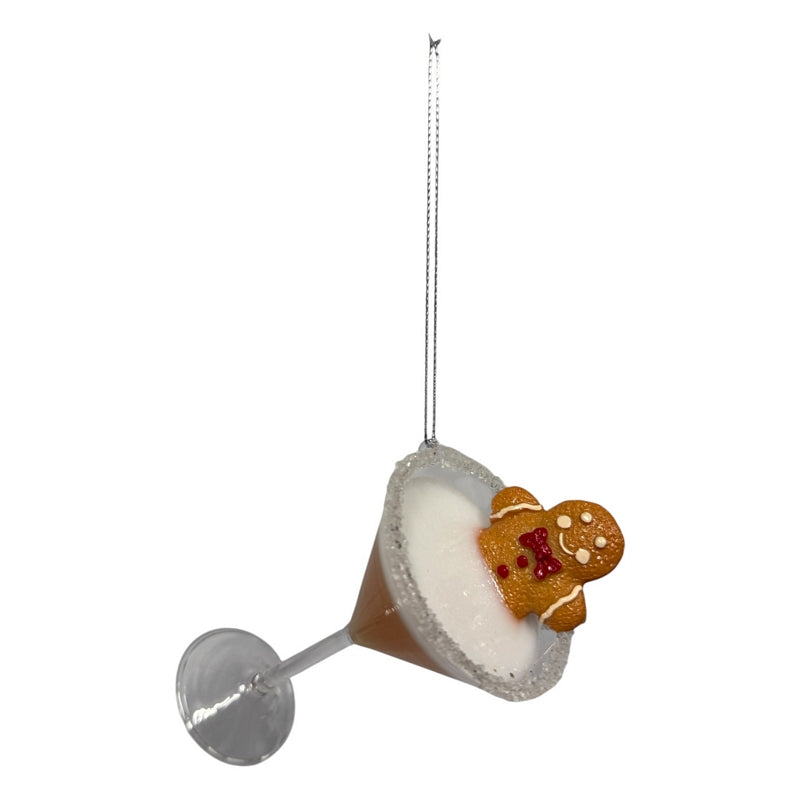 Gisela Graham Glass Gingerbread Martini Decoration 10948 main
