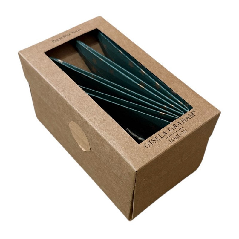 Gisela Graham Green & Gold Stars Paper Star Decoration 10940 packaging