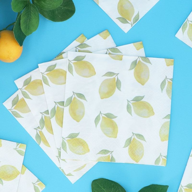 Gisela Graham Lemon Napkins Pack of 20 81014 lifestyle