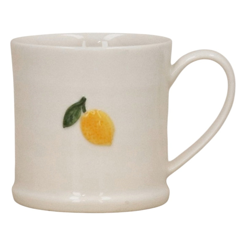 Gisela Graham Lemon Stoneware Mini Mug 35122 front