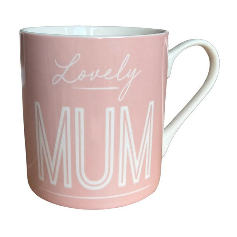 Gisela Graham Lovely Mum Pink Mug 30164 front