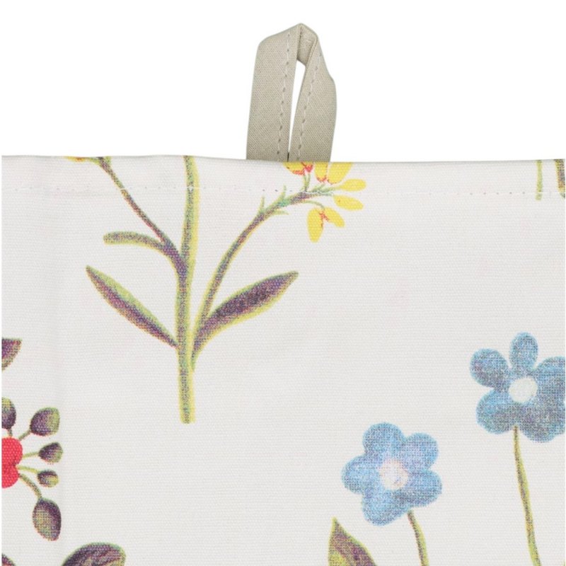 Gisela Graham Meadow Cotton Tea Towel 80399 hanging loop