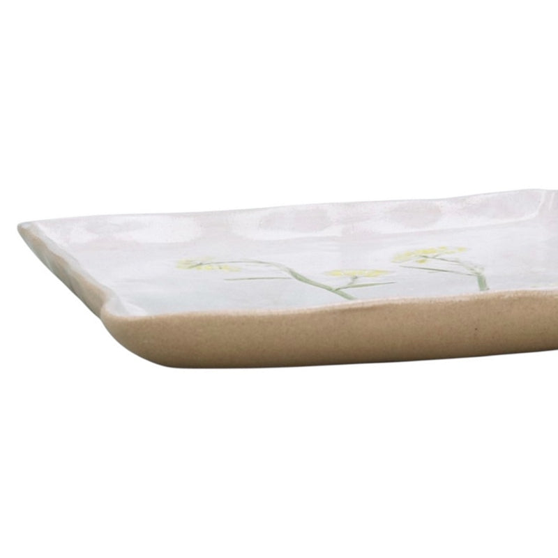 Gisela Graham Meadow Stoneware Square Side Plate 80259 side