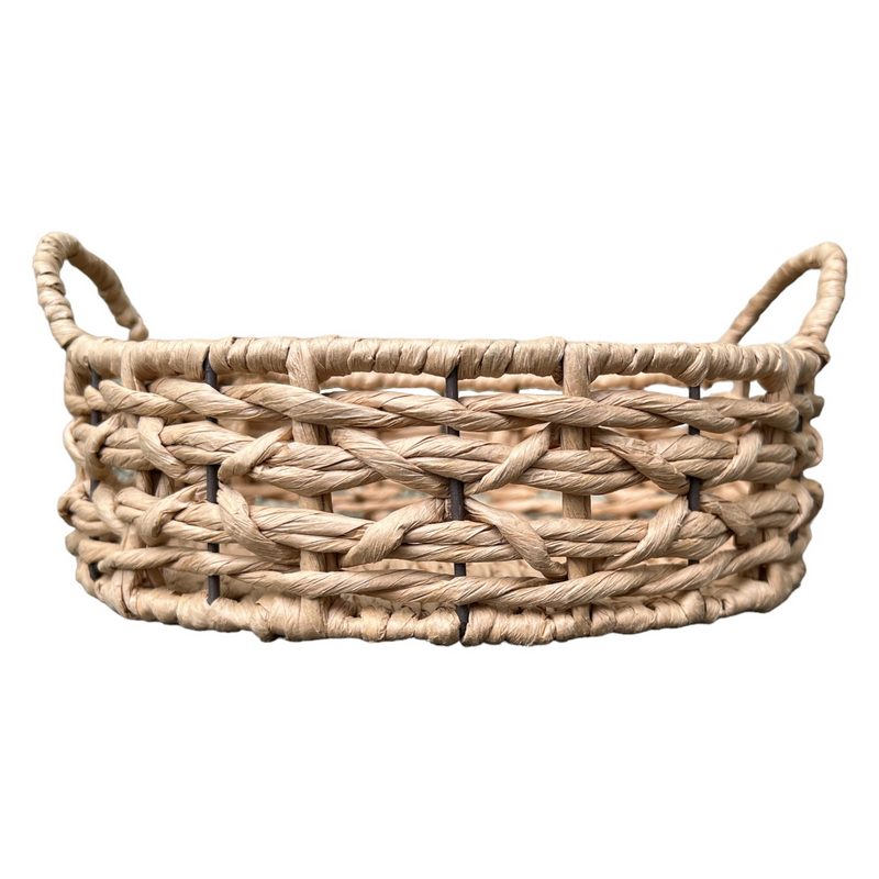 Gisela Graham Natural Rattan Tray with Handles Large 81633 front