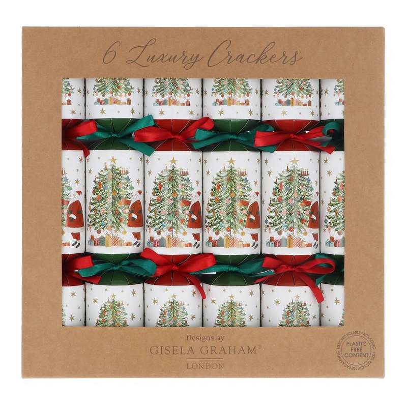 Gisela Graham Nostalgia Santa & Tree Lux Christmas Crackers 31595 main