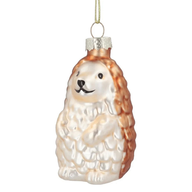 Gisela Graham Painted Glass Hedgehog Decoration 02445 main