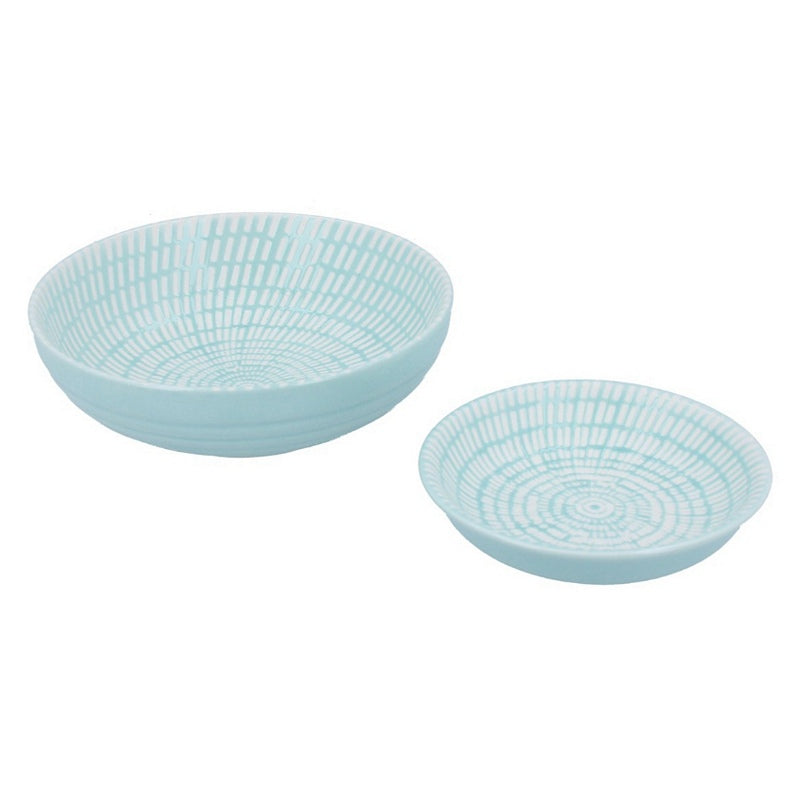 Gisela Graham Pale Blue Dashed Porcelain Round Trinket Dish 32930 selection
