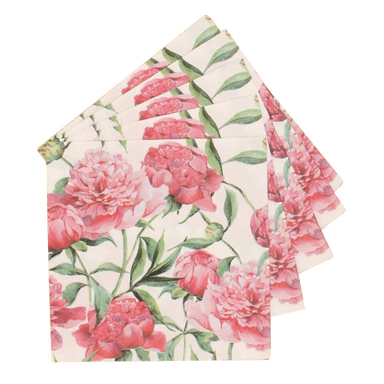 Gisela Graham Paper Napkins Peonies 30673 main