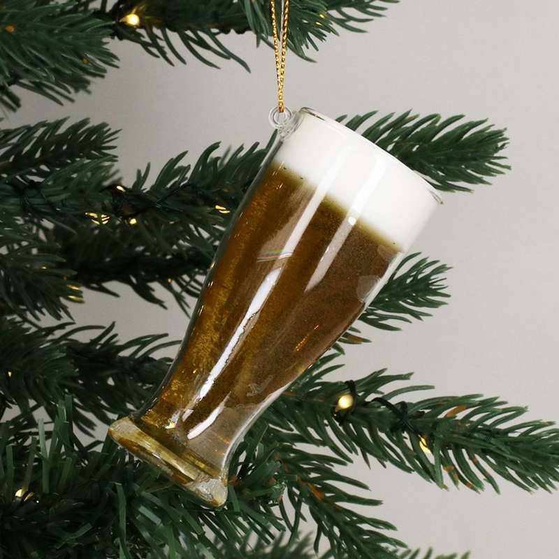Gisela Graham Pint of Beer Glass Decoration 02650 lifestyle