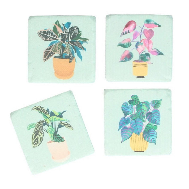 indoor plant pot coasters Gisela Graham Pot-Plants Resin Coaster 33273