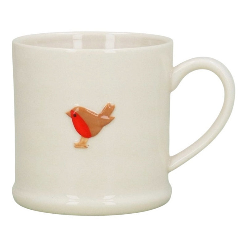 Gisela Graham Robin Stoneware Mini Mug 38990 front