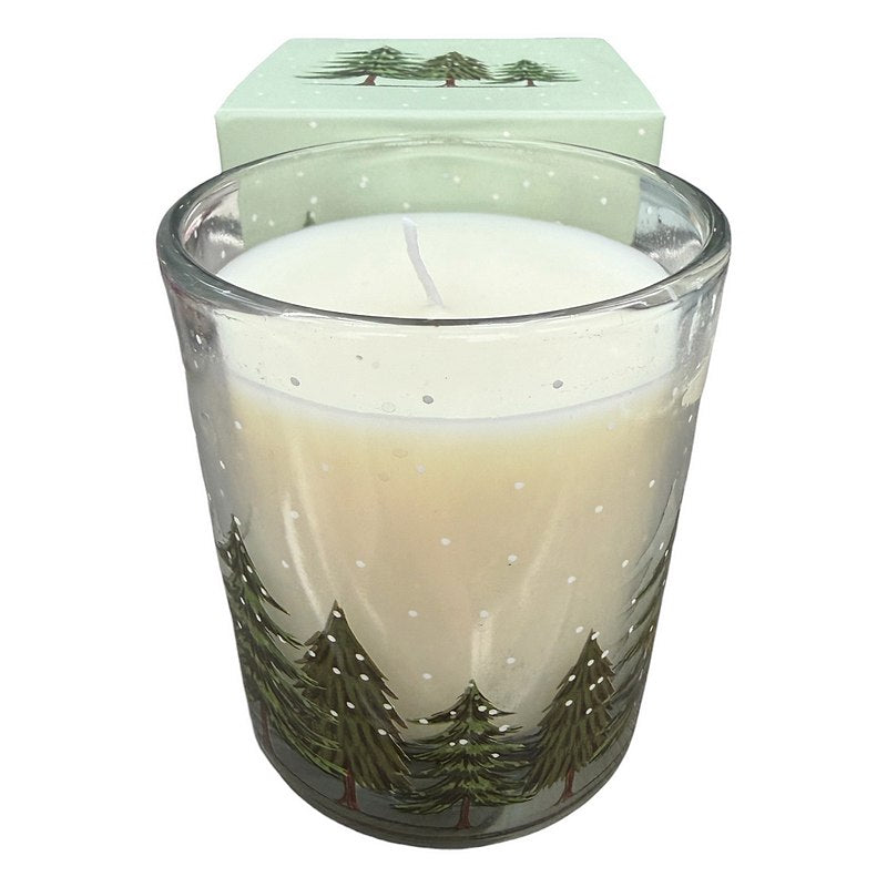 Gisela Graham Trees Boxed Wild Wood Scented Candle Large 50525 open