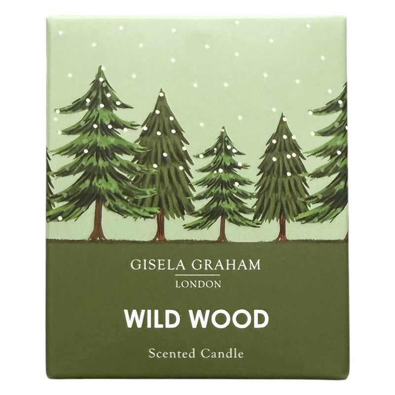 Gisela Graham Trees Boxed Wild Wood Scented Candle Mini 50565 front