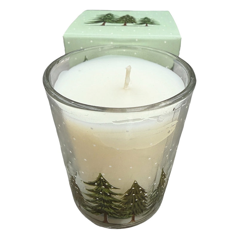 Gisela Graham Trees Boxed Wild Wood Scented Candle Mini 50565 open