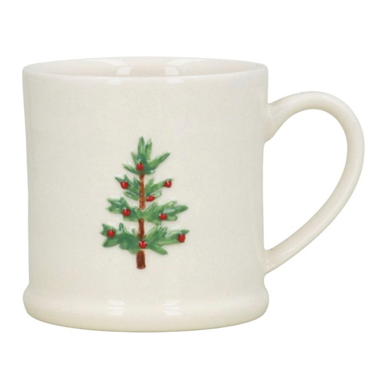 Gisela Graham Tree with Berries Stoneware Mini Mug 35656 front