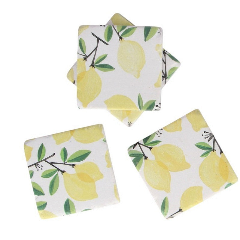 Gisela Graham Lemon Tree Resin Coaster 33316 top